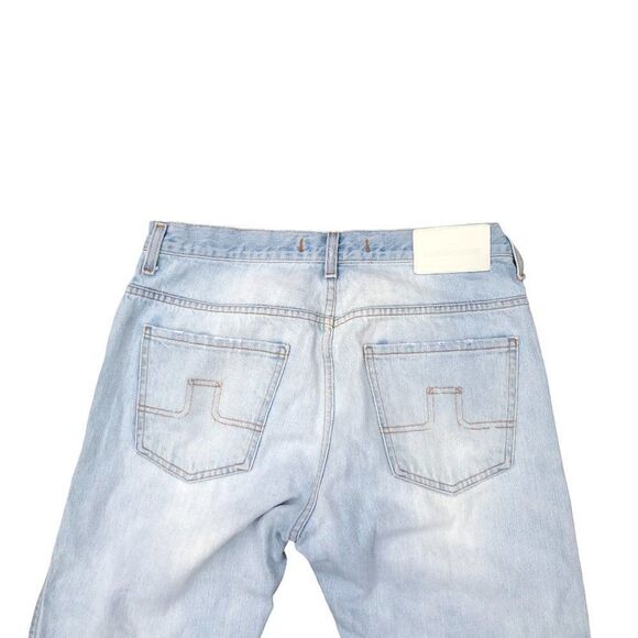 Rare J. Lindeberg Jeans Size 31 LOGAN Bleach Denim Designer Jeans - Picture 2 of 9